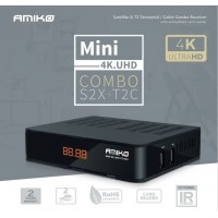 Receptor de Cablu sau Terestru si de Satelit Amiko Mini 4K UHD Combo